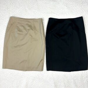 The Limited Collection Pencil Skirt Womens 0 Black & Tan Lined Side Zip Lot Of 2